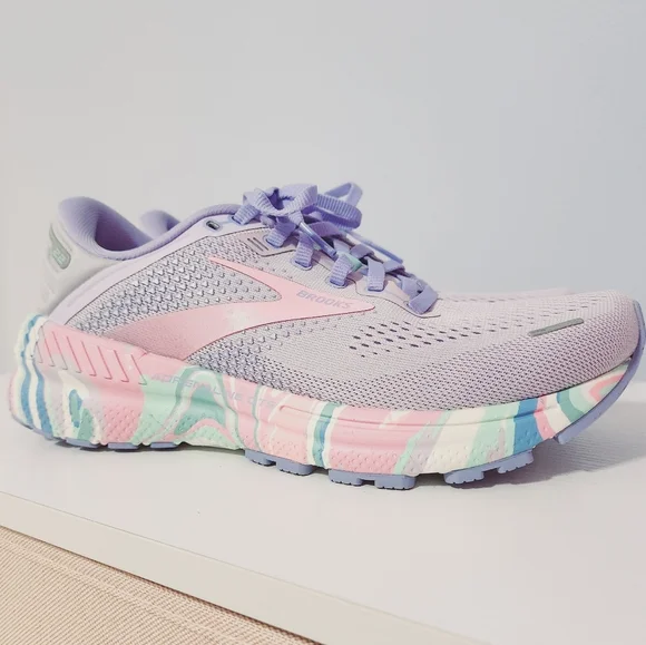 PASTEL Brooks Adrenaline GTS 22 EMPOWER Purple Pink 7.5 Running Shoes NWT Cute! - Picture 6 of 12